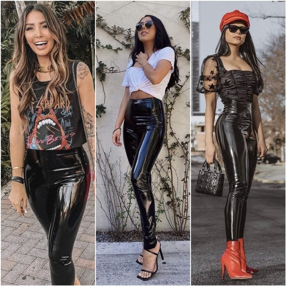 NWT Commando Black Patent Leather Leggings Size S - Picture 6 of 8